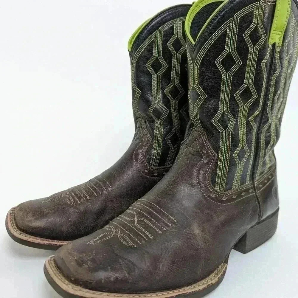 Ariat Kid's Live Wire Western Square Toe Boots - 5 - Picture 9 of 12